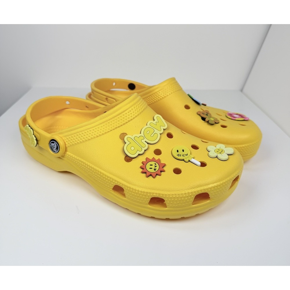 Crocs x Justin Bieber Drew House Classic Clog Yellow Men's Size 11 NWOB